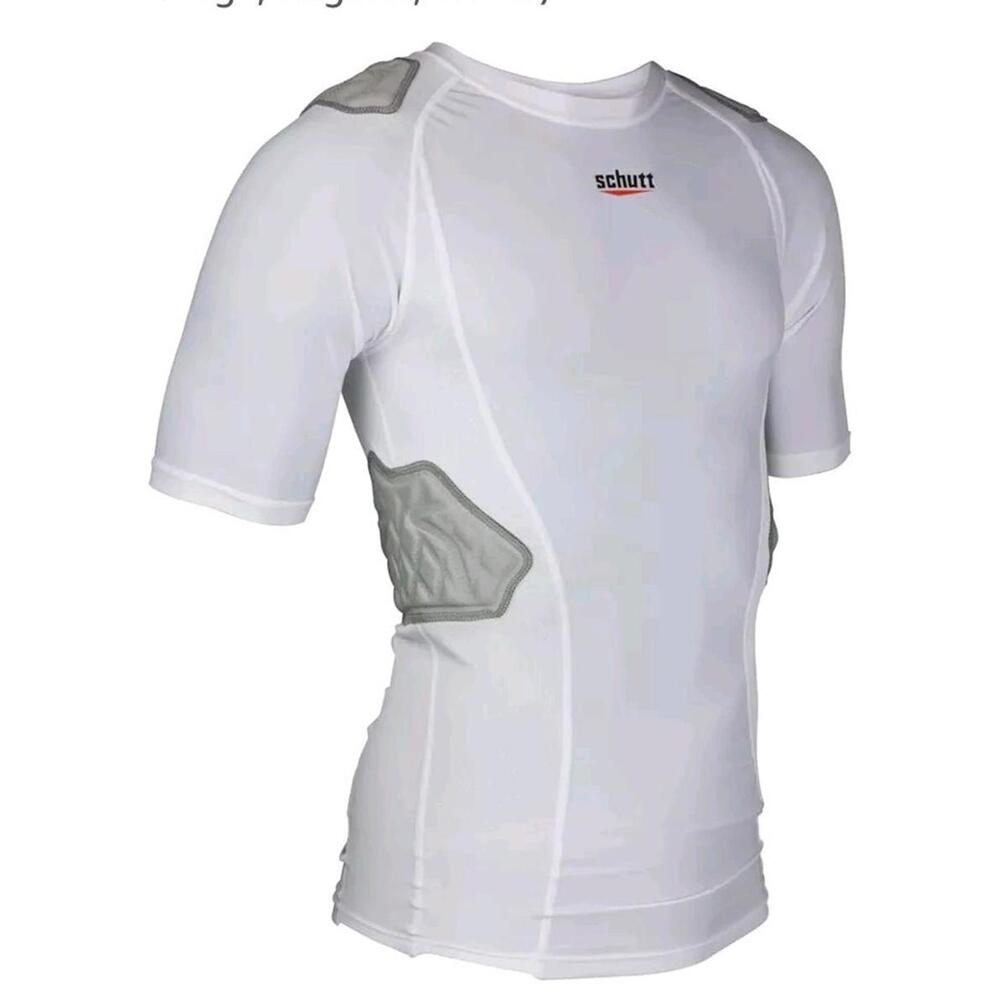 Schutt Size S Integrated Padded Men's Shirt White NWT #W6